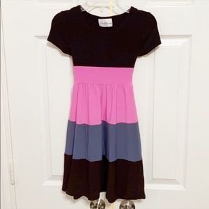 Rare Editions Pink Brown & Gray Dress